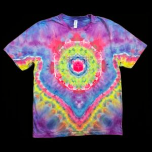 L bright mandala tie dye t-shirt, unisex large