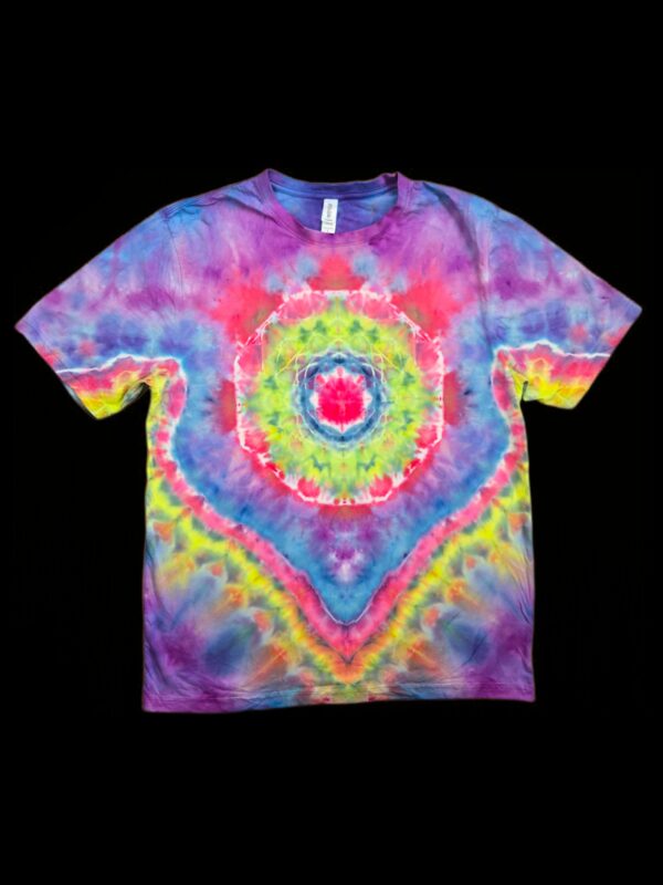 L bright mandala tie dye t-shirt, unisex large