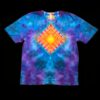 XL diamond mandala and spine tie dye t-shirt, unisex extra large tiedye