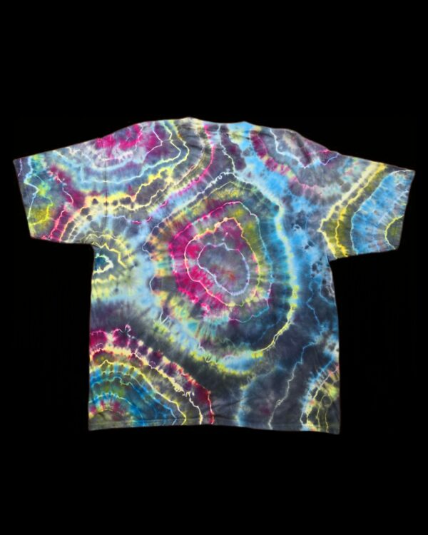 3XL rainbow geode tie dye t-shirt, triple XL unisex